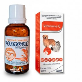 Estimo-vet para tratamento de infeces, dermatites, otites e vitamina C